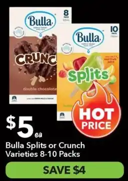 Ritchies Bulla splits or crunch varieties offer