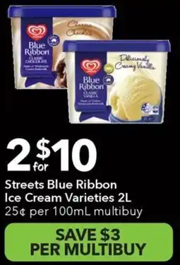 Ritchies Streets blue ribbon ice cream varieties offer