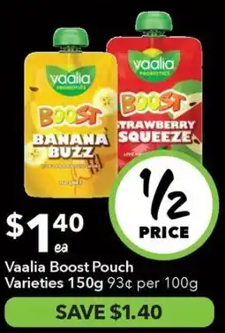 Ritchies Vaalia boost pouch varieties offer