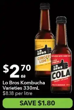 Ritchies Lo bros kombucha varieties offer