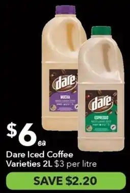 Ritchies Dare iced coffee varieties offer