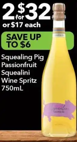Ritchies Squealing pig passionfruit squealini wine spritz offer