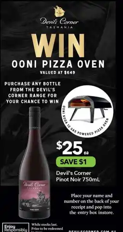 Ritchies Devil's Corner Pinot Noir offer