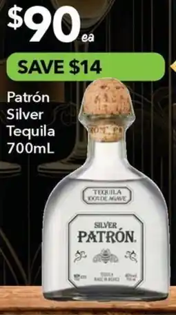 Ritchies Patrón silver tequila offer
