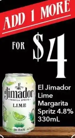 Ritchies El jimador lime margarita spritz 4.8% offer
