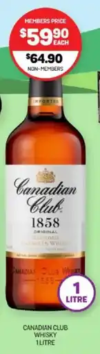 Harry Brown Canadian club whisky offer
