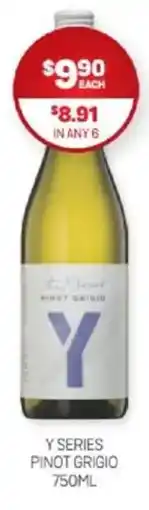 Harry Brown Y series pinot grigio offer