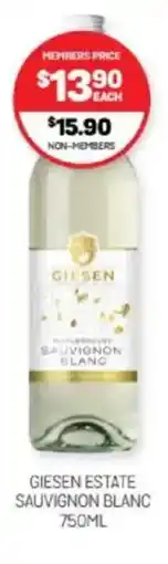Harry Brown Giesen estate sauvignon blanc offer