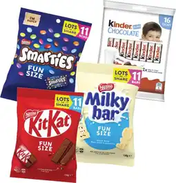 Coles Nestlé Chocolate Fun Size 127g-158g or Kinder Chocolate 16 Treat Share Bag 200g offer
