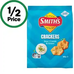 Woolworths Smith’s Oven Baked Crackers 160g offer