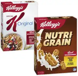 Coles Kellogg's Nutri Grain 470g or Special K Cereal 500g offer