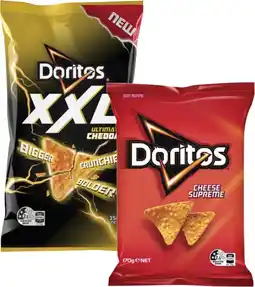 Coles Doritos or XXL Corn Chips 150g-170g offer