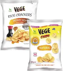 Coles Vege Chips 100g or Rice Crackers 75g offer