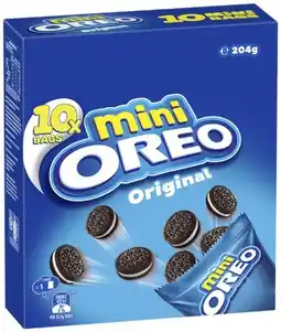 Coles Oreo Mini Creme Cookies 10 Pack 204g offer