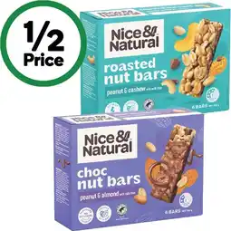 Woolworths Nice & Natural Nut Bars 180-192g Pk 6 offer