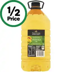 Woolworths Farmers Harvest Canola, Vegetable or Sunflower Oil 4 Litre offer