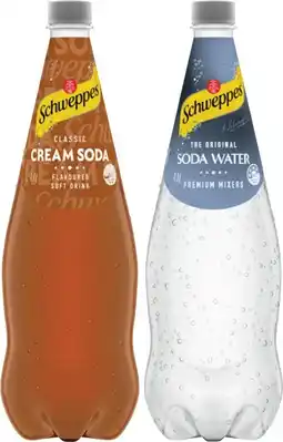 Coles Schweppes Mixers or Soft Drink 1.1 Litre offer