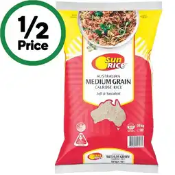 Woolworths SunRice White Medium Grain Rice 10 kg offer