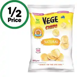 Woolworths Vege Chips or Vege Rice Crackers 75-100g – From the Health Food Aisle offer