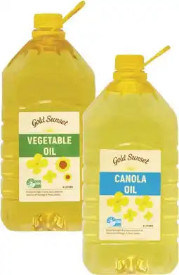 Coles Gold Sunset Canola or Vegetable Oil 4 Litre offer
