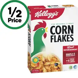 Woolworths Kellogg’s Cornflakes 450g offer
