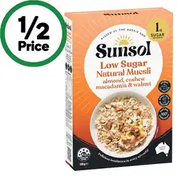 Woolworths Sunsol Natural Muesli 500g offer
