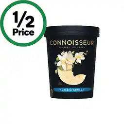 Woolworths Connoisseur Ice Cream Tub 1 Litre – From the Freezer offer