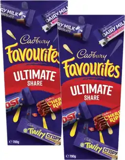 Coles Cadbury Favourites Ultimate Share 700g offer