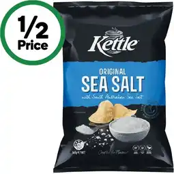 Woolworths Kettle or Kettle Crafted Potato Chips 150-165g β Excludes Kettle Ridge Cut Potato Chips 165g offer