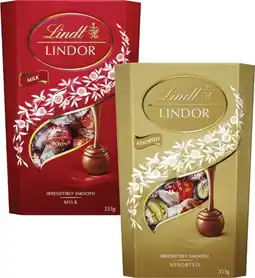Coles Lindt Lindor Cornet 327g-333g offer