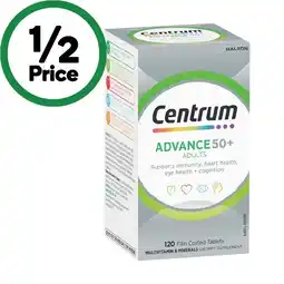 Woolworths Centrum Advance 50+ Tablets Pk 120 offer