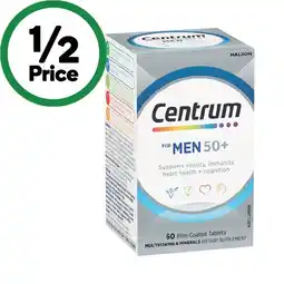 Woolworths Centrum For Men 50+ Tablets Pk 60 offer