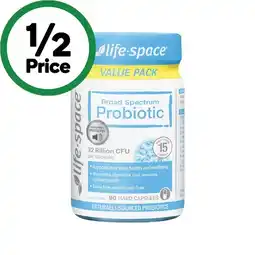 Woolworths Life-Space Broad Spectrum Probiotic Capsules Pk 90 offer