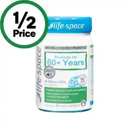 Woolworths Life-Space Probiotic For 60+ Years Capsules Pk 40 offer