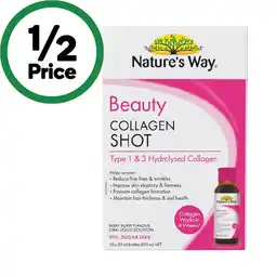 Woolworths Nature’s Way Beauty Collagen Shot 50ml x Pk 10 offer