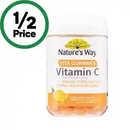 Woolworths Nature’s Way Vita Gummies for Adults Vitamin C Pk 120 offer