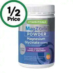 Woolworths MagZorb Magnesium Glycinate 1000mg Powder 240g offer