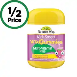Woolworths Nature’s Way Kids Smart Vita Gummies Multi-Vitamin Plus Pk 60 offer