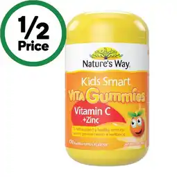 Woolworths Nature’s Way Kids Smart Vita Gummies Vitamin C + Zinc Pk 170 offer