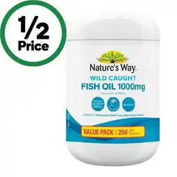 Woolworths Nature’s Way Wild Caught Fish Oil 1000mg Capsules Pk 250 offer