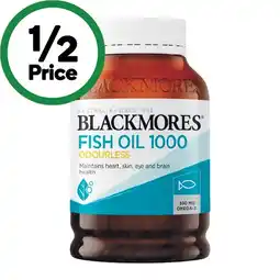Woolworths Blackmores Odourless Fish Oil 1000mg Capsules Pk 400 offer
