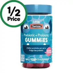 Woolworths Little Swisse Prebiotic + Probiotic Gummies Pk 100 offer