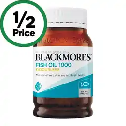 Woolworths Blackmores Odourless Fish Oil 1000mg Capsules Pk 200 offer