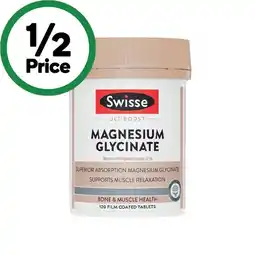 Woolworths Swisse Ultiboost Magnesium Glycinate Tablets Pk 120 offer