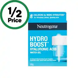 Woolworths Neutrogena Hydro Boost Hyaluronic Acid Water Gel Face Moisturiser 50g offer