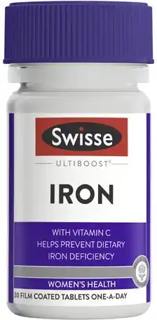 Coles Swisse Ultiboost Iron Tablets 30 Pack^ offer