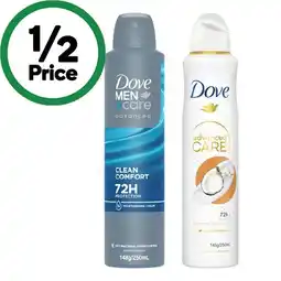 Woolworths Dove Advanced Care Deodorant 72h 250ml offer