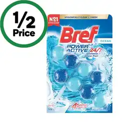 Woolworths Bref Power Active or Spa Moments Toilet Rim Block 50g x Pk 2 offer