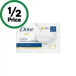 Woolworths Dove Beauty Cream Bar Pk 2 x 90g offer