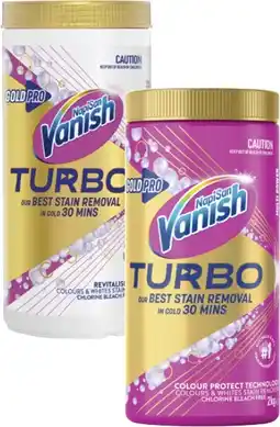 Coles Vanish NapiSan Gold Pro Turbo Stain Remover Powder 2kg offer